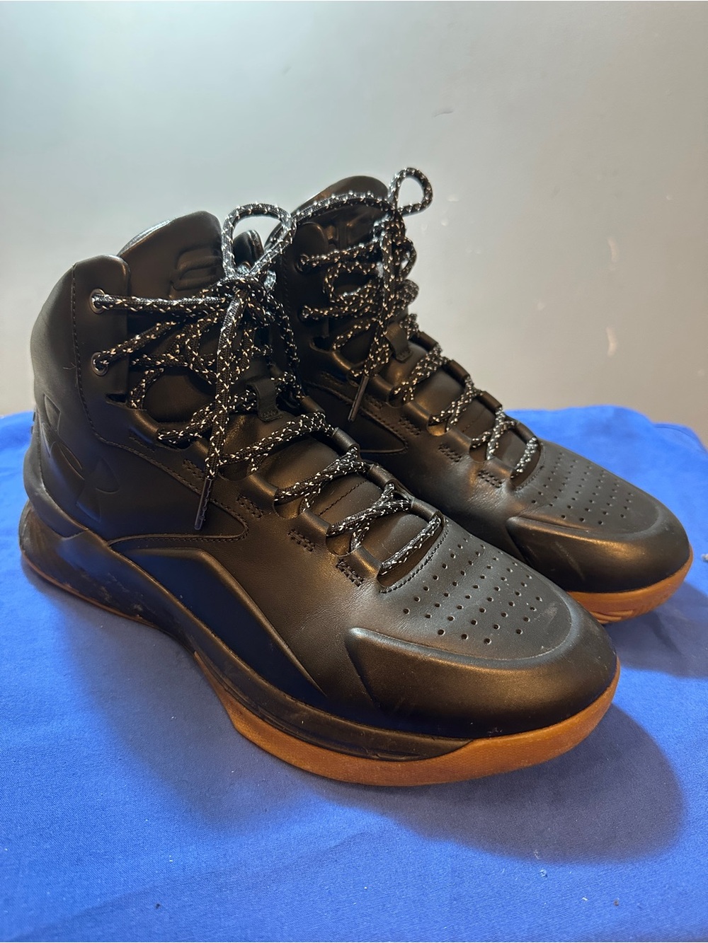 Under Armour Black High-Top Sneakers with Gum Outsole